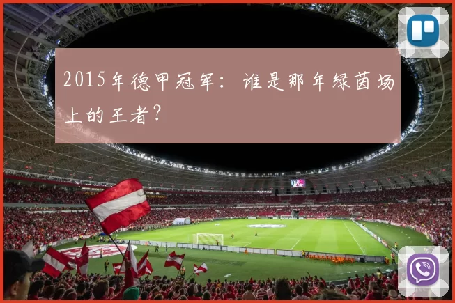 2015年德甲冠军：谁是那年绿茵场上的王者？