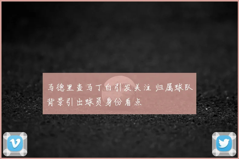马德里查马丁白引发关注 归属球队背景引出球员身份看点